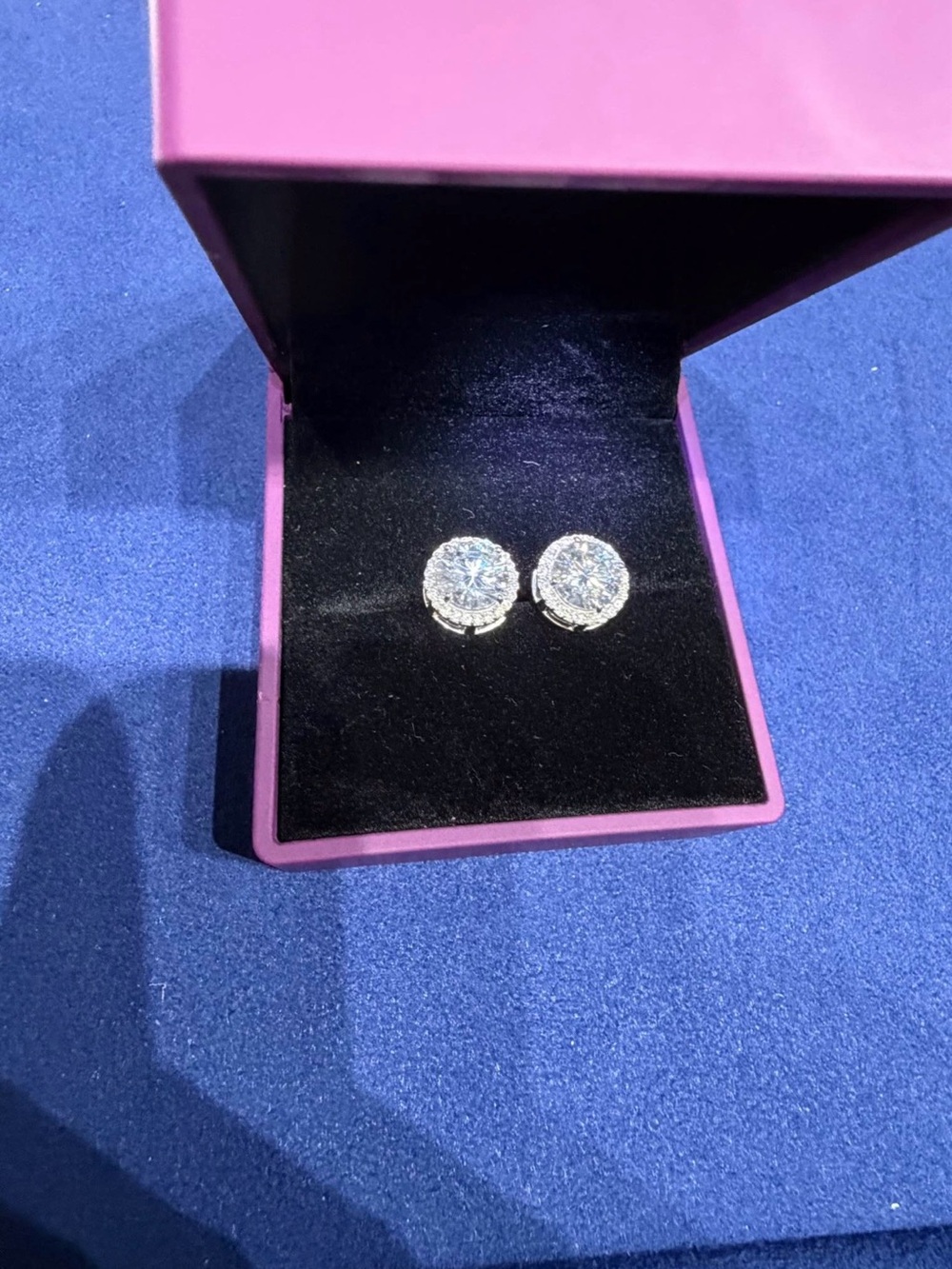 Halo Round Cut Stud Earrings
